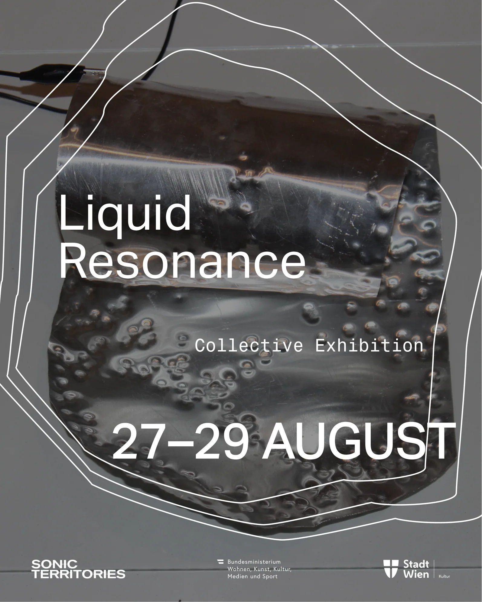 Poster for the Liquid Resonance collective exhibition